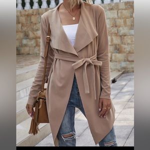 SHEIN tan light weight trench coat